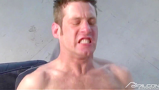 Bald Muscle Hunk Dean Tucker Pounds Brock Armstrong Hard