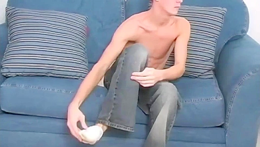 Ryan's Slim Perfection ~ Hot Cumshot on the Couch - Circle Jerk Boys