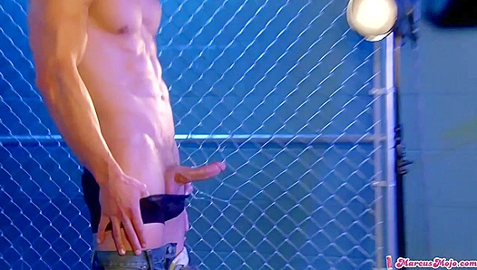 Muscular Hunk Marcus Mojo Struts His Stuff ~ Behind the Scenes