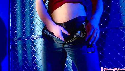 Marcus Mojo Strokes His Cock and Ego in the Dark