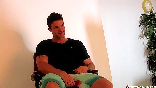 Trystan Bull Strokes His Hard Dick On The Set