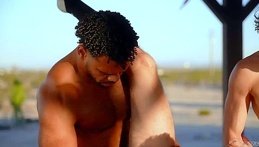 Chris White Gets Pounded Outdoors by Brock Brodie and Kane Fox - Falcon Studios