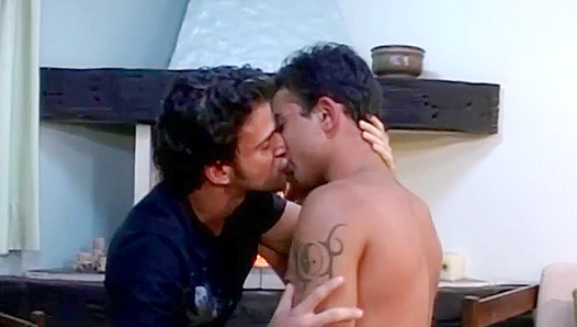 Two Hunks Tenderly Fuck by the Fireplace - GayLifeNetwork