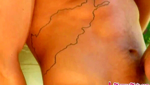 Marcus Mojo and Bradley Rose Get Wild ~ Fresh Air Fucking On The Set