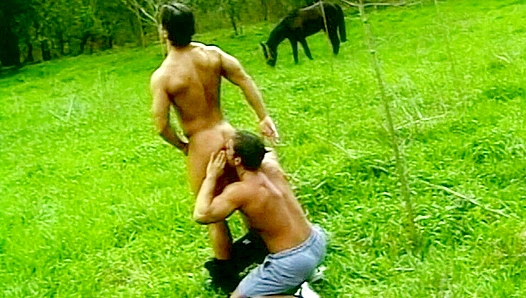Rugged Farm Boys Attila & Miklos Pound Each Other Outdoors