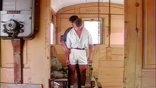 petite Roman Gregor and Andrej Sovinski Ride Each Other Wild on the Train - Falcon Studios
