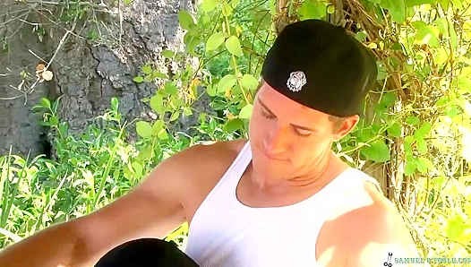 Hard Outdoor Anal ~ Brandon Lewis Fucks Samuel O'Toole On The Set