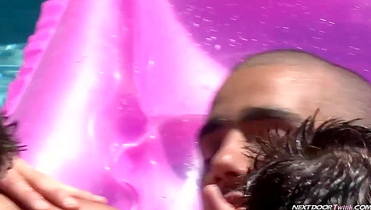 Joey Hard, Jake Farren, and Hollis Emery ~ Nextdoor Twinks in a Hot Anal Threesome