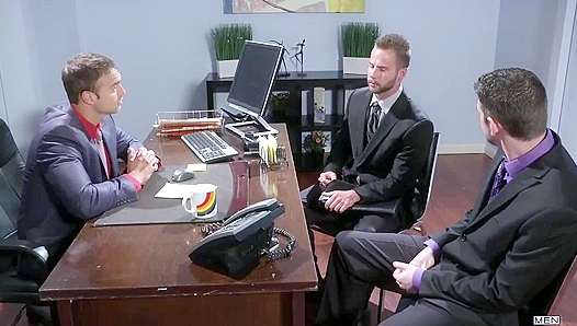 Office Heat ~ Rocco, Andrew, and Chris's Threesome Temptation