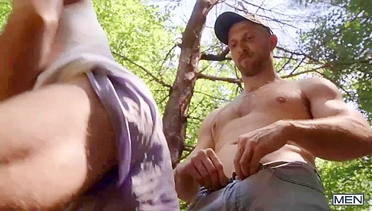 Hardcore Hike ~ Paul Wagner Drills Olivier Robert in the Woods