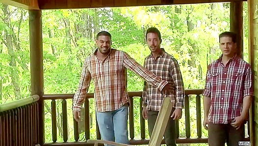 Johnny Rapid's Porch Gangbang ~ A Juicy Outdoor Jizz Fest