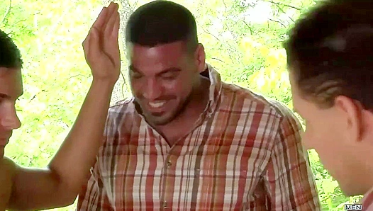 Johnny Rapid's Porch Gangbang ~ A Juicy Outdoor Jizz Fest