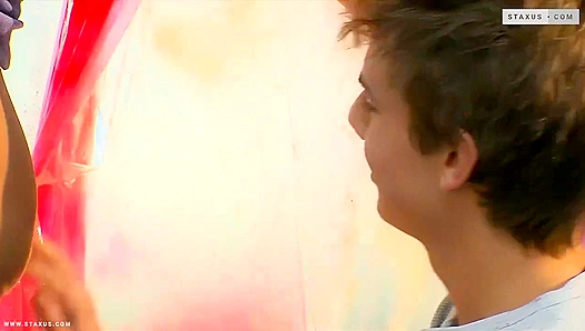 Hard Labor ~ David Satty, George Basten, and Johny Hunter Team Up at the Factory - Gay XXX