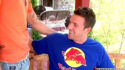 Horny Hookup ~ Trystan Bull and Ben Rose Heat Up the Porch