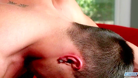 Beefy Brunette Marco Ratillo Jacks Off Hard - Horny Neighbor Action