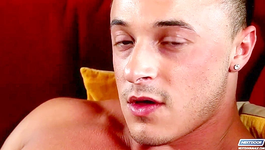 Beefy Brunette Marco Ratillo Jacks Off Hard - Horny Neighbor Action