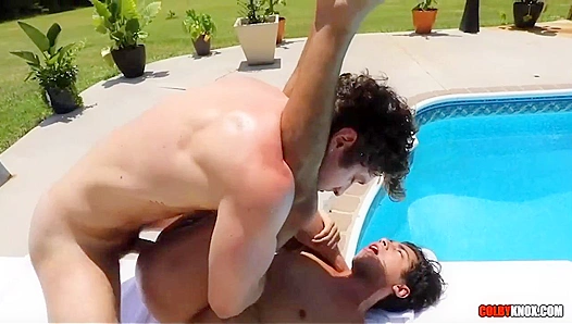Steamy Poolside Bang ~ Calvin Banks & Gabe Bradshaw Get Super Juicy - Colbyknox