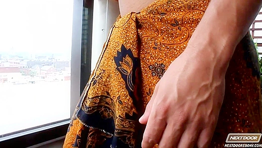 Lawson Kane Flexes His Meaty Dick on the Balcony - Nextdoor Originals