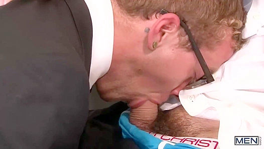 Power Play ~ High-Flying Execs Jarek & Jay Austin Fuck Hard in The Gay Office