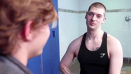 Darron Bluu and Christian Ryder ~ Intense Locker Room Seduction