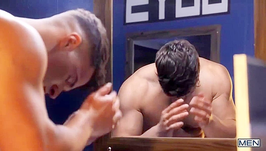 Firefighting Hunks Malik & Troye ~ Drilling Holes in the Barracks