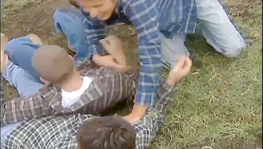 Hot Threesome ~ Eryk Elliott, Rocco DeNiro, and Jeremy Jordan Get Wild - Falcon Studios