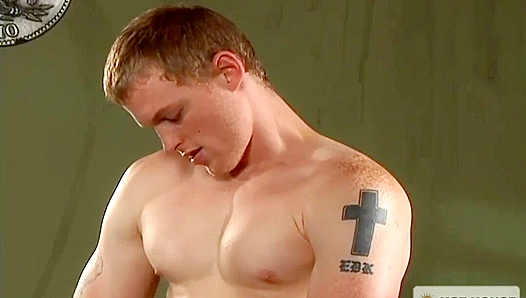 Horny Brandon Spreads Wide and Masturbates Fiercely - Hot House