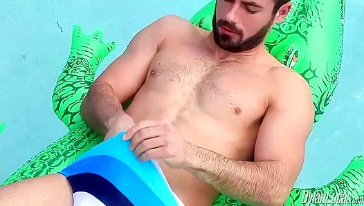 Brock Cooper Cums by the Pool with Dylan Lucas