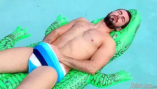 Brock Cooper Cums by the Pool with Dylan Lucas