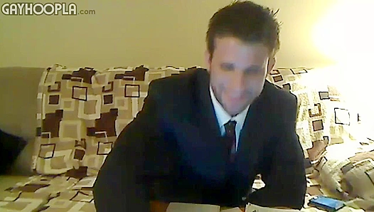 Businessman Cole Money Strokes His Cock on the Couch