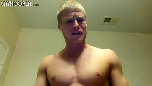 Prestin Presley Strokes His Big Dick - Horny Blonde Guy Action