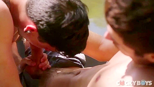 Dillon Rossi Pounds Jake Bass's Tight Ass - Cocky Boys