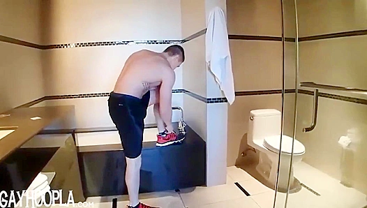 Jake Davis Nails Parkour Tricks Then Puts On A Hot Masturbation Show