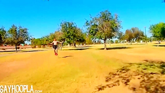 Jake Davis Nails Parkour Tricks Then Puts On A Hot Masturbation Show