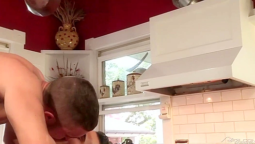 Topher DiMaggio Fucks Colt Rivers Hard in the Kitchen - Falcon Studios