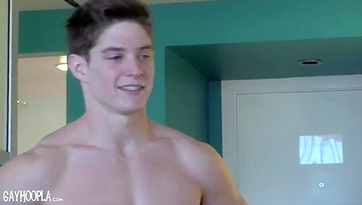 Hot Brunette Adam McBride Jacks Off Wildly - GAY XxX