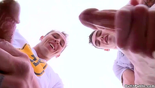 Rooftop Fuck & Double Climax with Ryan Rockford ~ Gay Sex Out in Public