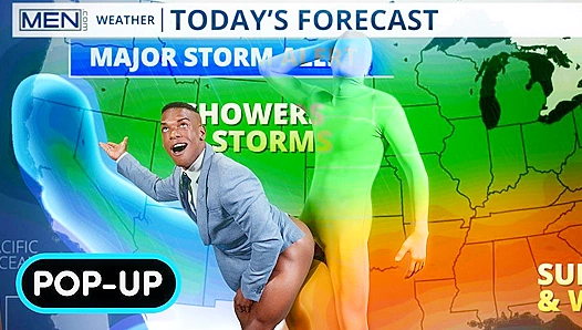 Horny Weatherman Adrian Hart Gets Drilled by Chris Damned