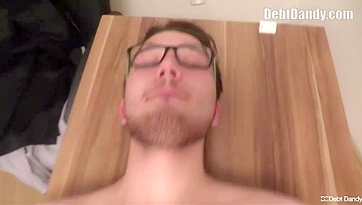 Geeky Glasses Guy Gets His Butthole Wrecked by Big Dick - Debt Dandy