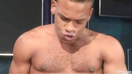 Adrian Hart Pounds Andrew Stark in Hot Interracial Standing Fuck - Falcon Edge