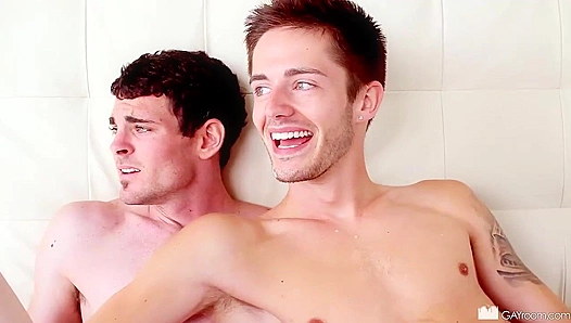 Skinny Guys Bryce Acton and Marco Russo Pound Each Other Hard -  Gay XXX