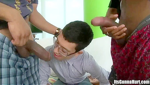 Geeky Guy Gets Pounded Hard by Thick BBC - It's gonna hurt!
