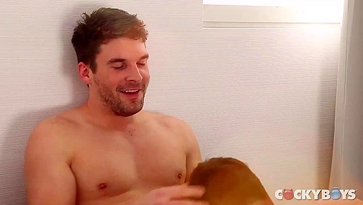 Brandon Jones Jackhammers Dustin Holloway's Tight B-Hole - Cocky Boys