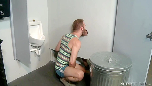 Horny Anal Encounter - Chandler Scott & Peter Marcus in Public Restroom - Pride Studios