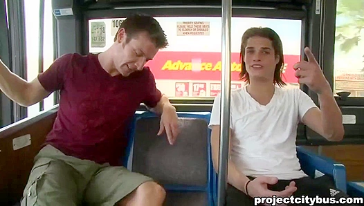 Kevin Crows and Tyler Bentley Ride the Gay Bus - Hot Sex on Project City Bus
