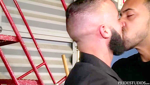 Hairy Hunks Fernando & Jay - Warehouse Dick Fest With Extra Big Cocks