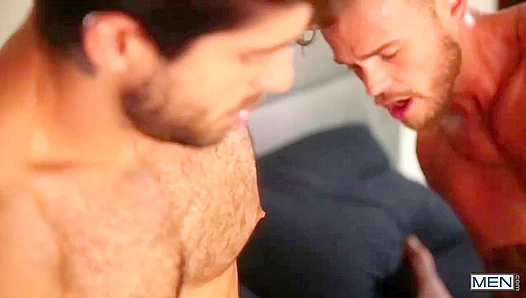 Diego Sans & Phoenix Fellington Spit-Roast a White Bottom - Gay Porn Titans