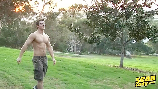Muscular Stud Masturbates His Hard Cock On Camera - Sean Cody