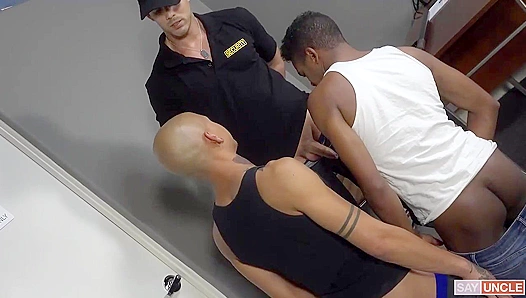 Nic Curtiz Pounds Both Anthony Wood and Joseph Banks - Hot Gay Threesome ACTION!