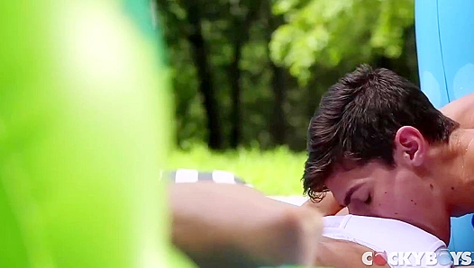 Poolside Passion - Twinks Aiden Ward & Leo Grand Get Wild Anal